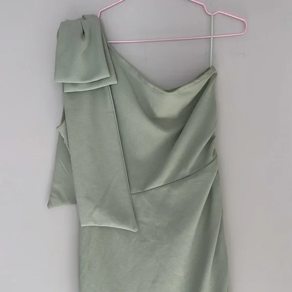 PRETTYGARDEN Women's One Shoulder Long Formal Ruched Bodycon Slit Maxi Dress - Picture 7 of 10